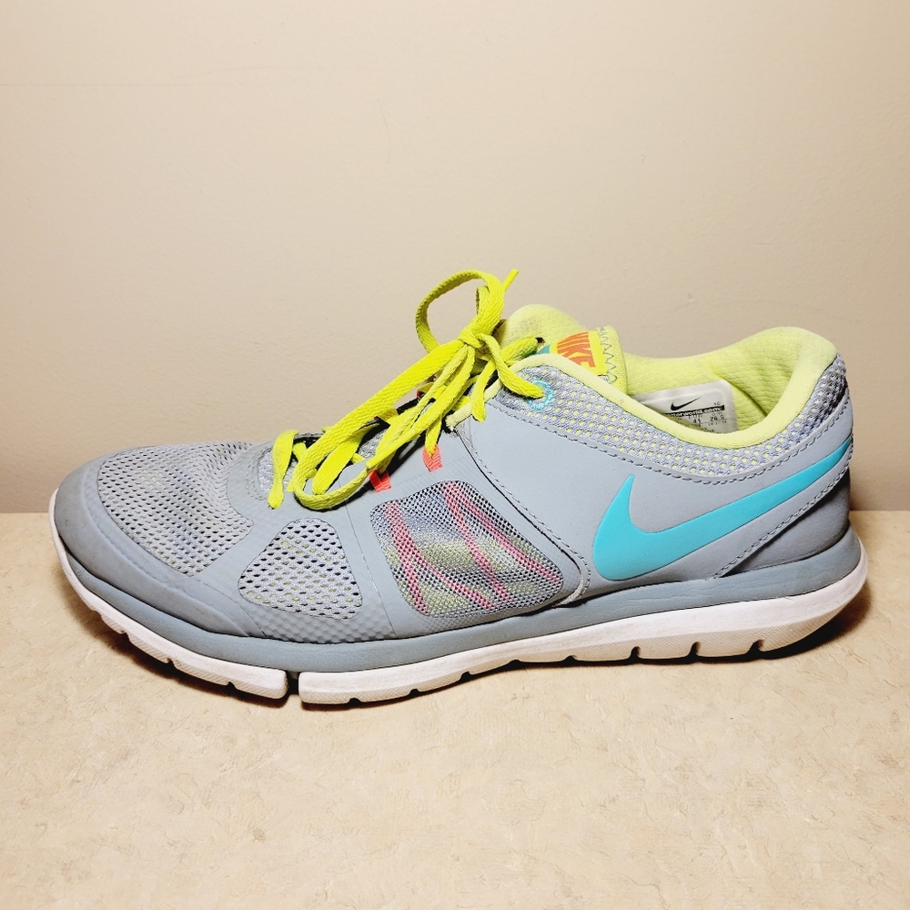 Nike Women's Flex Fitsole Running/Walking Shoes 642767-009 Grey/Turquoise Sz 9.5